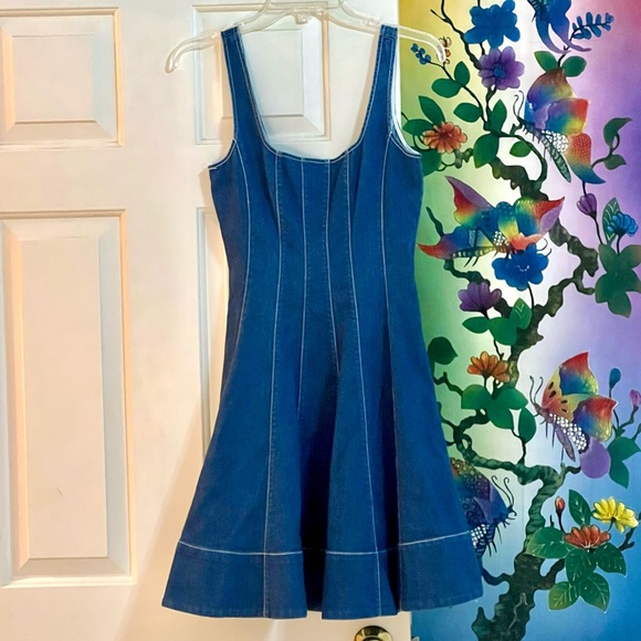 🌺🎉HP🎉🌺 NWT Staud Wells Denim Mini Dress - Picture 10 of 16